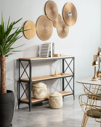 تصویر از کنسول چوبی فلزی