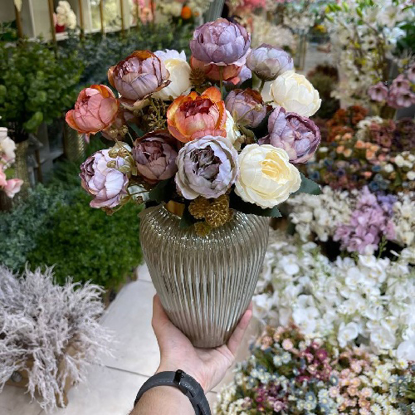 تصویر از بوته پیونی7گل سوخته